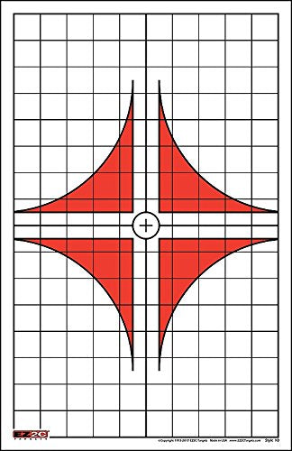 EZ2C Targets #10: Rifle Scope Sight in Paper Target 11”x17” USA MADE