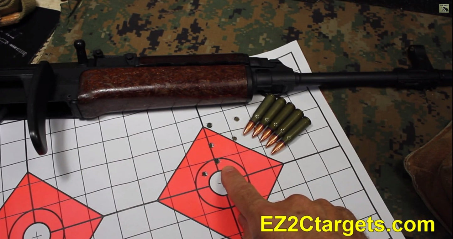 EZ2C Targets #13: Shooting Range Paper Target w 1" Grids 11"x17” USA MADE