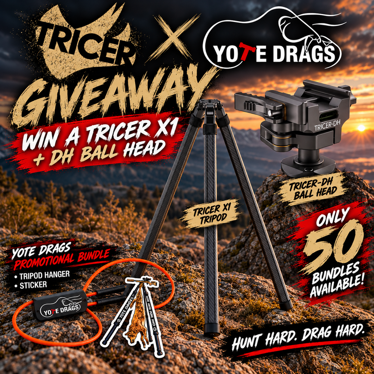 TRICER X1 Giveaway Bundle | Tripod Hanger + Sticker