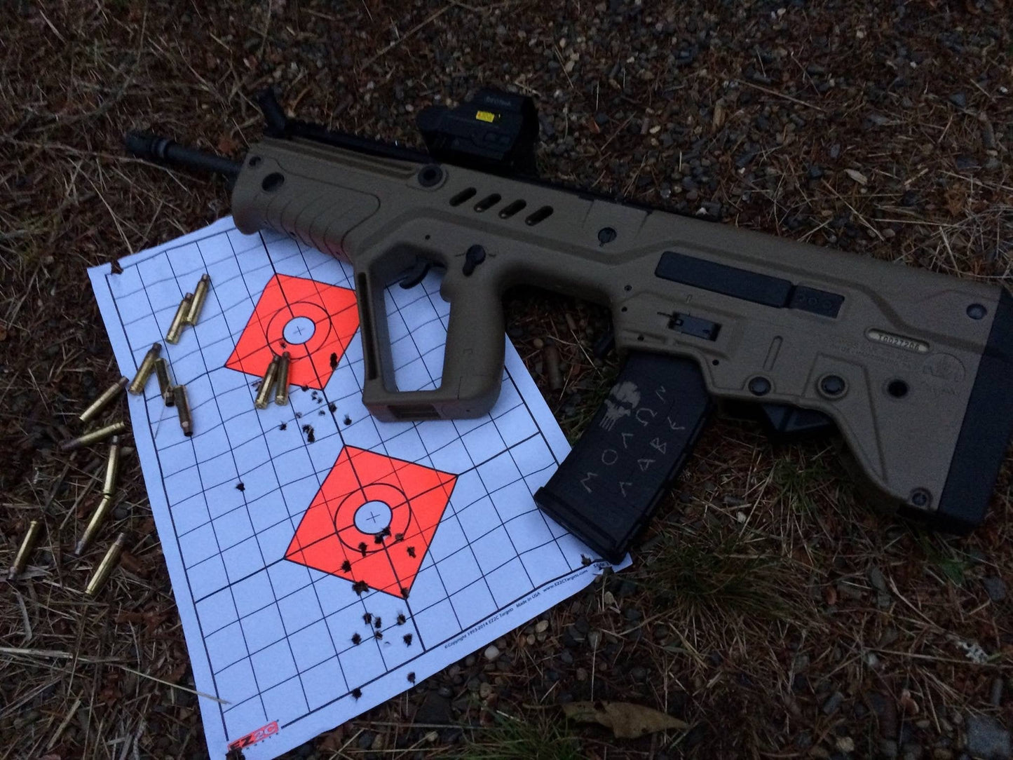 EZ2C Targets #13: Shooting Range Paper Target w 1" Grids 11"x17” USA MADE