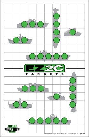 EZ2C Targets 22/RD9: Sink the Boats 11"x17" USA MADE Fun Paper Target